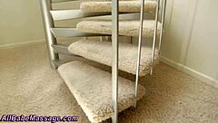 that lesbian blondie is eating out the box in high definition with some babe massage action