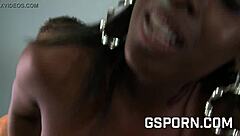 i feel so excited watching sexy ebony riding white cock in cowgirl and doggystyle