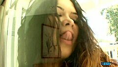 Babe with tan lines rides a hard cock after deepthroat face fucking and doggystyle pounding.