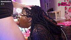 Black 28-Year-Old Ebony Whore Inhales White Daddy With Deepthroat Gagging