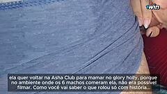 Brazilian married housewife rides her cuckold husband bareback until orgasm but gets interrupted at bedroom door