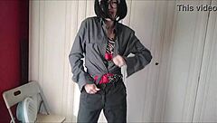 Chantalchannel -Im Hot Even When Im Dress Like A Man As She Teases In Glasses And Stockings, Stripping Panties For Wet Pussy Play And Gaping Fetish Fun