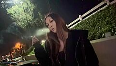 Smoking Hot Italian Milf Artemisia Love Enjoys Solo Outdoor Cigarette Session With Long Hair Flowing!