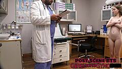 oh man, check out this behind-the-scenes with the perv doctor serena morgan in action