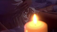 Cougar in Fishnets and Lingerie Masturbates Shaved Pussy Before Cute Facial Cumshot