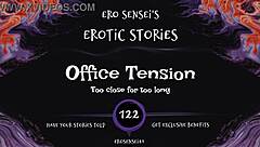 office tension builds in this erotic audio for women, don't you feel it rising at work?