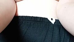 i'm a pregnant milf spitting on my big tits and nipples just for fun