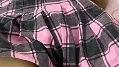 Dominating home video shows teen in miniskirt virgin begging master for anal sex with perfect tits