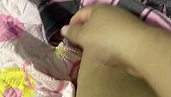 Dominating home video shows teen in miniskirt virgin begging master for anal sex with perfect tits