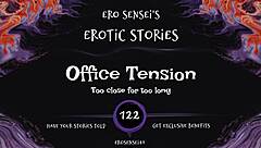 office tension builds in this erotic audio for women, don't you feel it rising at work?