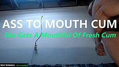 Hey this Latina milf does ass to mouth getting a mouthful of fresh cum in homemade quickie