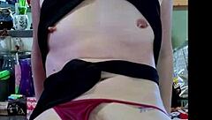 The horny wife got fisted on the kitchen counter while her husband watched in the homemade video.