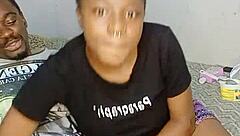This African teen started with deepthroat on the big black cock. She got sloppy, spitting cum all over her face after the facial.