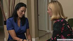 Hey, check out this big tits milf licking her bff's pussy in hot lesbian action.