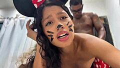 Hey, Minnie Mouse craved some cheese but switched to fun vibes on Halloween instead