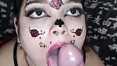 O wellington prado got a deep blowjob on his big veiny cock and covered my face with cum - full on red