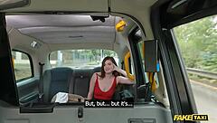 perhaps a petite brunette craves that big cock in her tight spot during a wild taxi ride with orgasms