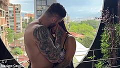 Curvy Colombian milf Silvana Lee with big ass and tits gets deepthroat face fucked and doggystyle pounded by muscular bodybuilder in rough homemade quickie.