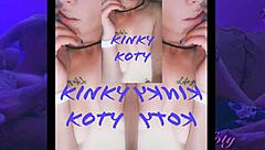 Hey, check out this kinky blonde teen Kotty giving a deepthroat blowjob while sucking cock with her petite tits.