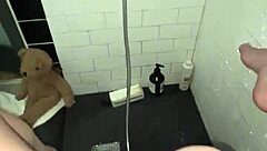 Arab teen with perfect body strips in shower for solo masturbation squirting orgasm on her tight pussy