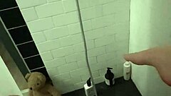 Arab teen with perfect body strips in shower for solo masturbation squirting orgasm on her tight pussy