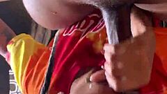 hey guys, check out my deep throat skills on this massive bbc, it's wild