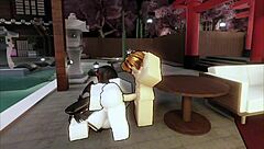 Roblox Slut Returns with Her Friend for More Creampie Group Sex in Tight Pussies!