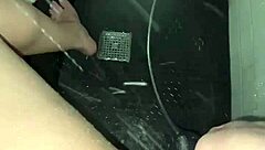 Arab teen with perfect body strips in shower for solo masturbation squirting orgasm on her tight pussy