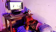 tight blue jean latina wet pussy fucked rough with big dildo until creampie orgasm