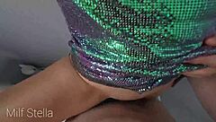 Milf Stella refuses condom for intense bathroom fuck as club slut