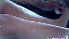 two oiled lesbians with big tits dive into passionate kissing and sensual massage!