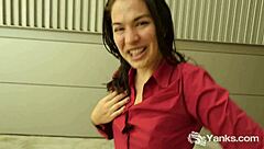 cute lilith gets herself off in the bathroom with slow teasing touches