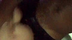 The thick Latina bent over for doggystyle pounding from a big black cock in intense interracial action.