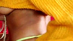 slutty latina housewife spits and swallows a big dildo in her hairy ebony pussy