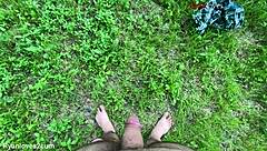 this brunette amateur went solo outdoors for a homemade session and ended up cumming everywhere in usa nature