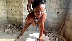 In this quick tale, a hairy pornstar gets bent over for rough doggystyle sex with an engineer at the construction site