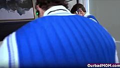 Hey, check out these two nerdy teens teaming up for the ultimate school project adventure.