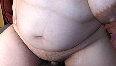 my bbw ex-girlfriend tricks me with a blindfold, yanks off the condom, and rides until she gets a pregnant creampie from milky mari