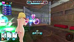 Anime hentai game shows big tits asian girls nude on beach in uncensored mod