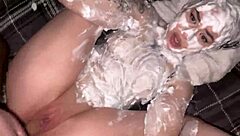 She's All Foamy - Huge Soapy Ass Gets A Huge Cock!