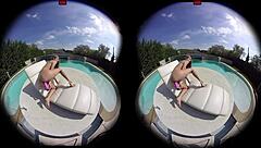 virtualporndesire features gina gerson enjoying some fun by the pool in 180 vr at 60 fps.