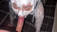 She's All Foamy - Huge Soapy Ass Gets A Huge Cock!