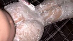 She's All Foamy - Huge Soapy Ass Gets A Huge Cock!