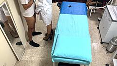 Argentine married nurse stays late at the office under hidden camera watch