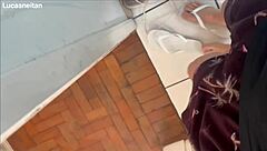 The horny husband as a masseur takes advantage of the client in this homemade FFM threesome. Watch the rough POV action with deepthroat and flashing!