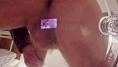 oh man, i'm so horny... watch this intense cumshot from my huge italian cock!!