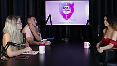 Blonde Brazilian teen Charllottye Sheer Red explores a swing house adventure with friends in glamorous lingerie