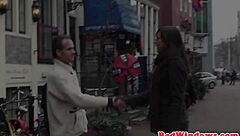 blonde whore from amsterdam, she sucks cock good then bends over for doggystyle fuck, yeah...