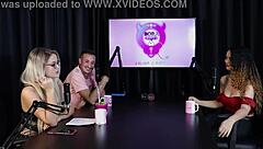 Blonde Brazilian teen Charllottye Sheer Red explores a swing house adventure with friends in glamorous lingerie