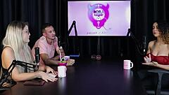 Blonde Brazilian teen Charllottye Sheer Red explores a swing house adventure with friends in glamorous lingerie